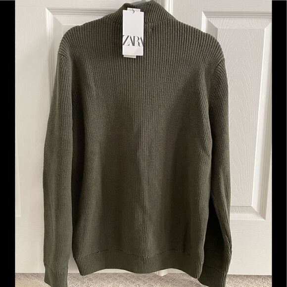 NWT Zara Mock Neck Cardigan - Picture 6 of 8